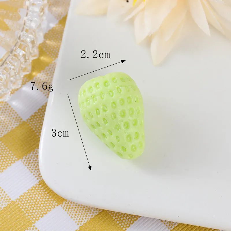 3D Simulation Obst Gefälschte Kirsche Erdbeere Harz Miniatur Kunst Cabochon Diy Dekorative Handwerk Scrapbooking 50 teil/los – Detail 10