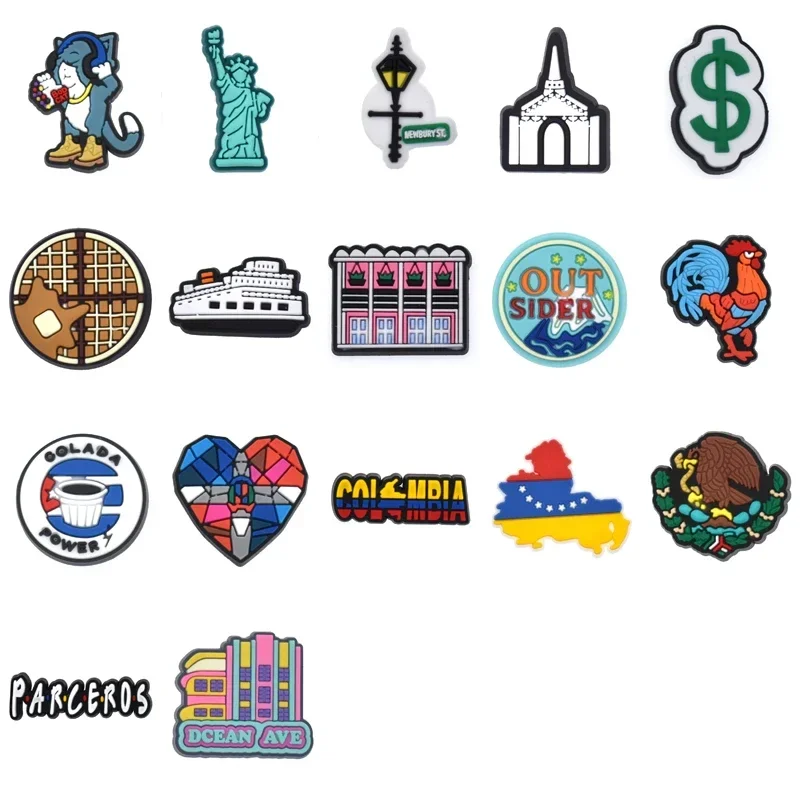 

Shoe Charms for Crocs Accessories Turkey Shoes Charm for Croc Decorations Pins Men Accessory Jeans Woman Clogs Clips Badges