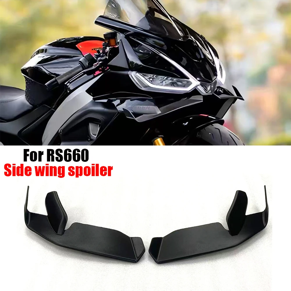 

For RS660 2020 2021 2022 2023 2024 Motorcycle Parts Front Spoiler Pneumatic Wings Side Wing rs660 Downward Pressure Deflector ﻿
