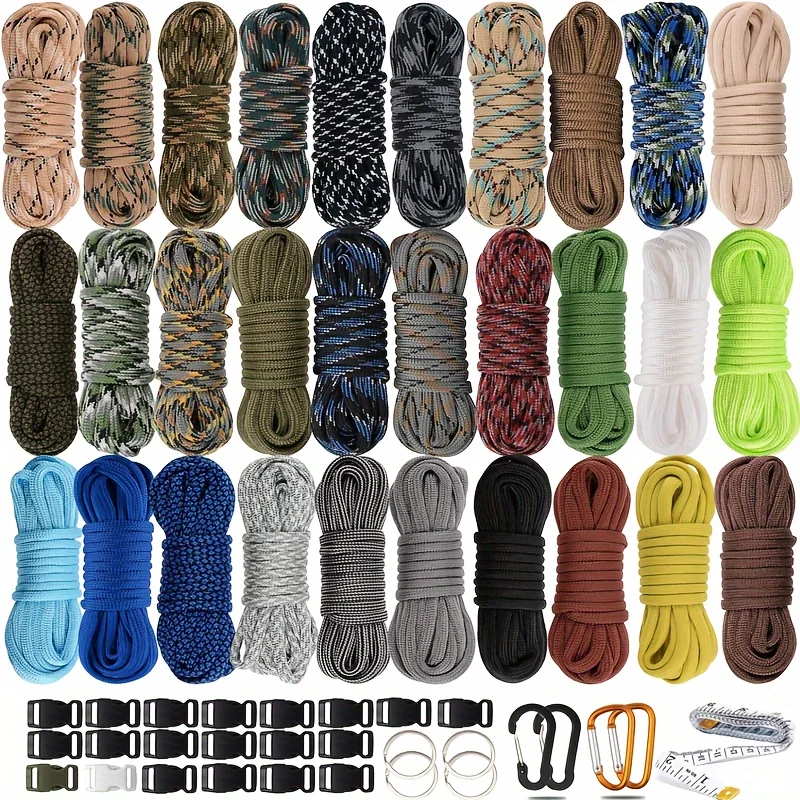 30/40 Multi Colored Tent Rope Umbrella Rope Bang Survival Braided Ropes Diy Weaving Accessory Handmade Hobby Projects Great Gift