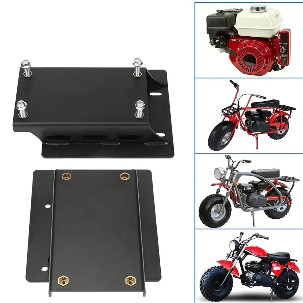 Torque Converter Motor Engine Riser Plate Kit for 212cc CT200U-EX BT200X Baja MB200 GX160 GX200