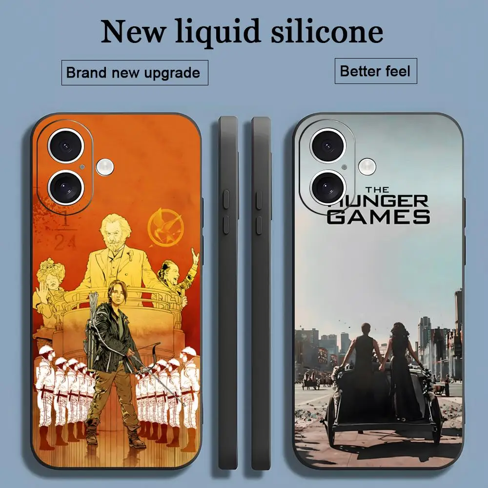Cool The Hunger Games película funda de teléfono para iPhone 17 16 15 14 13 12 11 X XR XS 8 Plus Mini Pro Max funda suave negra a prueba de golpes