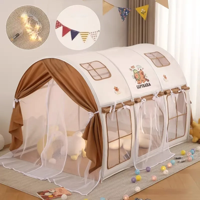 Kinderen Speelgoed Tent Grote Veiligheid Kind Spelletjes Huis Meerdere Windows Ademend Mesh Gordijn Speelgoed Tenten Leuke Kinderen Speelhuizen