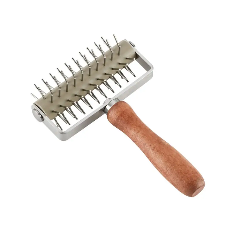 

Bread Homemade Stainless Steel Baking Tool Dough Roller Pizza Docker Wheel