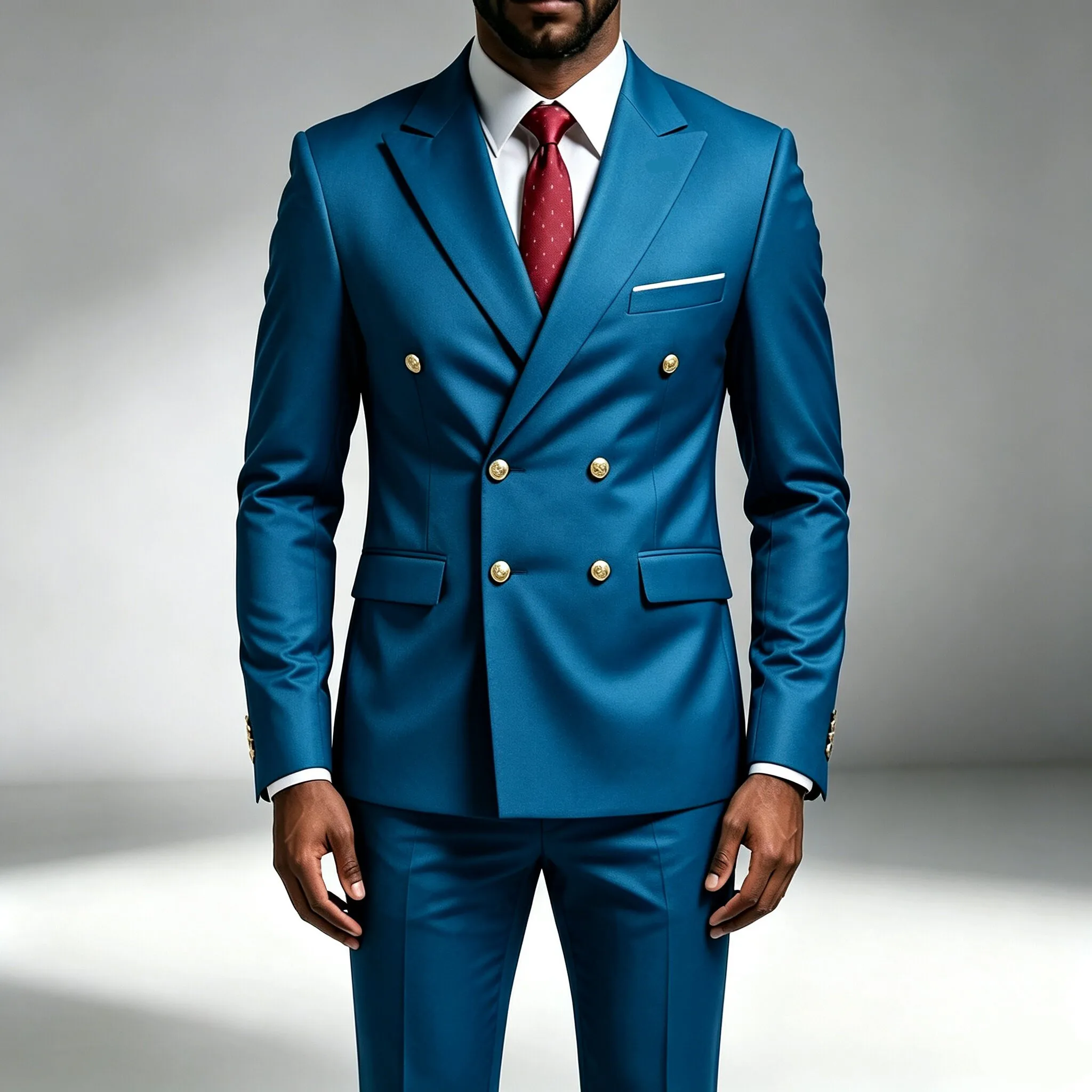 2-teiliger Business-Anzug für Herren: Blazer, Weste & Hose, perfekt für Geschäftstreffen, Hochzeiten & formelle Feierlichkeiten – Detail 7