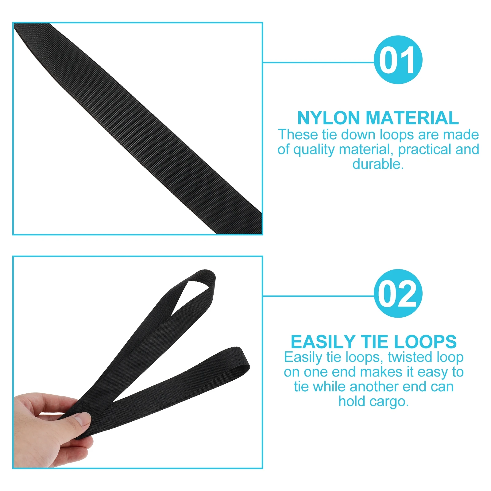 

Heavy Duty Lanyard Luggage Strap Tie down Straps Hook up Securing Motorcycle Soft Nylon