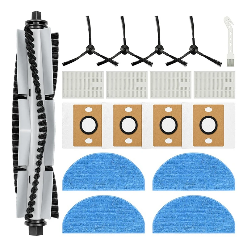 A84G 18 Pack Replacement Parts for ILIFE A30s A30 Pro Omni - Roller Brush Filters Dust Bags Mop Pads Side Brushes