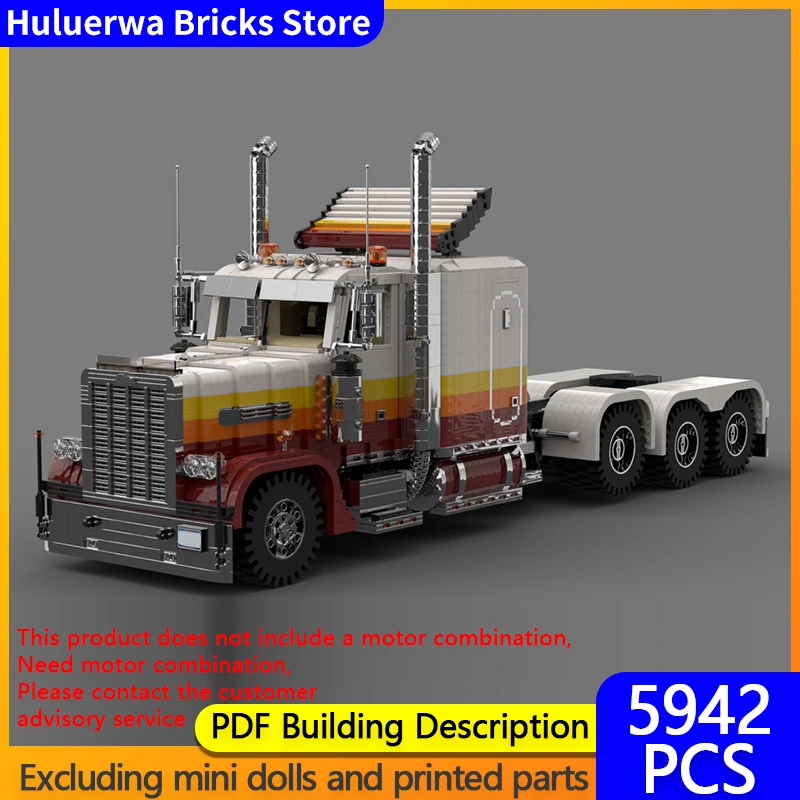 

Speed Racing Car Model MOC Building Bricks 389 Tri Axle Truck Modular Technology Gifts Holiday Assemble Children Toys Suit