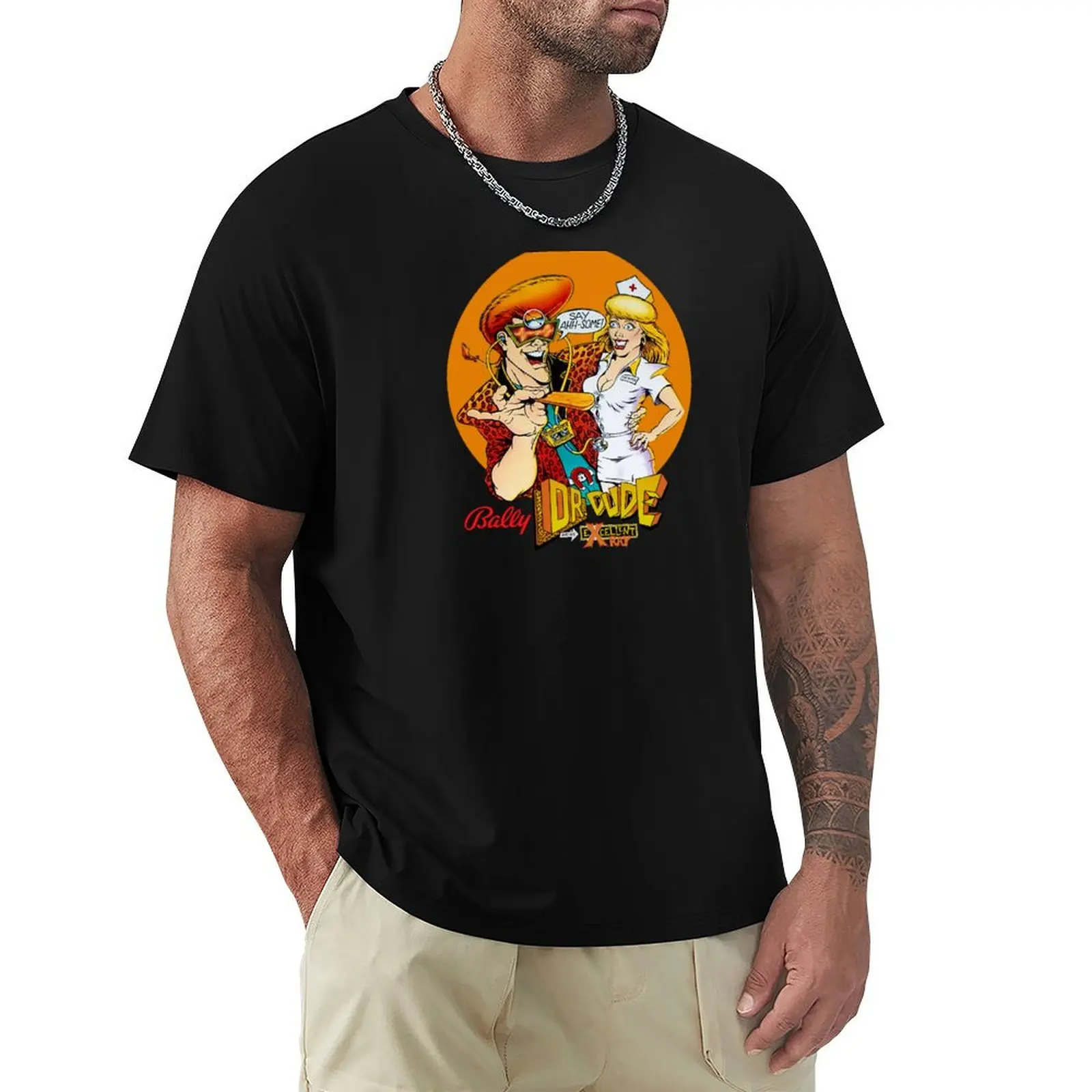Dr Dude Pinball T-Shirt Dry Fit Running Short Sleeve Top