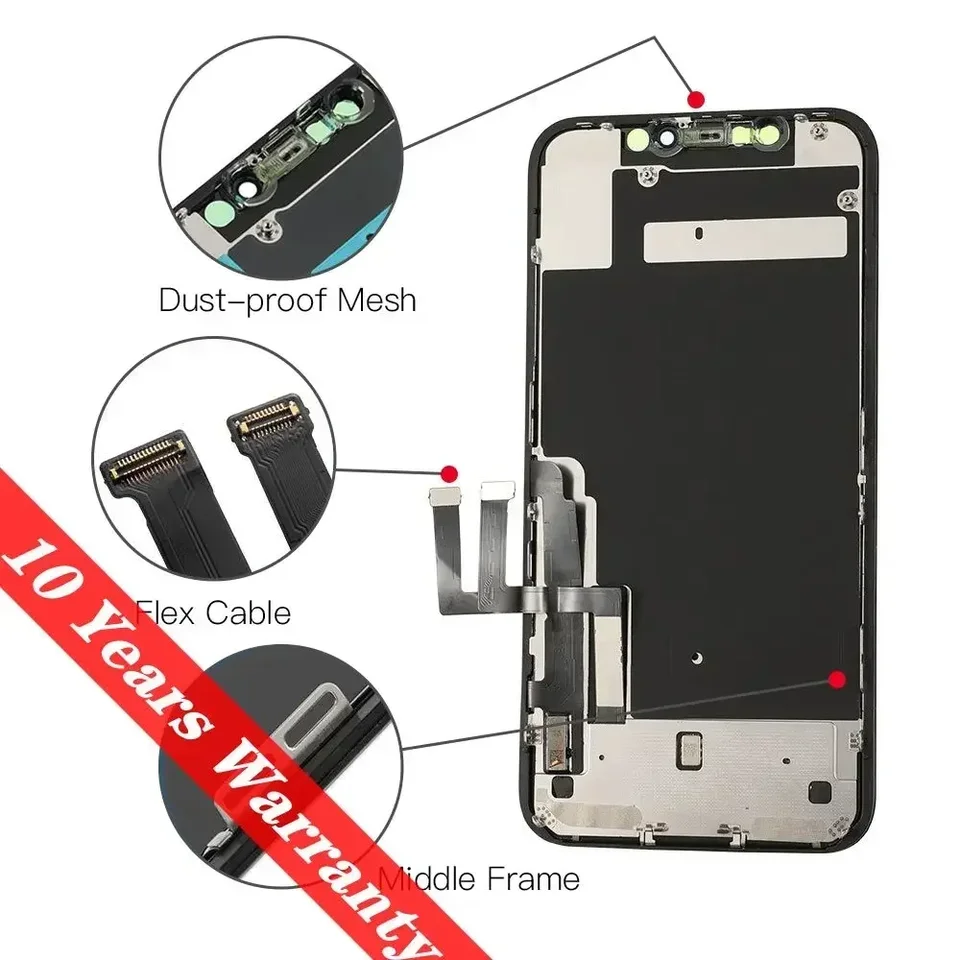 Pantalla de alta calidad PINZHENG INCELL LCD OLED para iPhone 14 Pro, 15 Plus, 13 Pro Max, displays para iPhone, reemplazo con herramientas 4