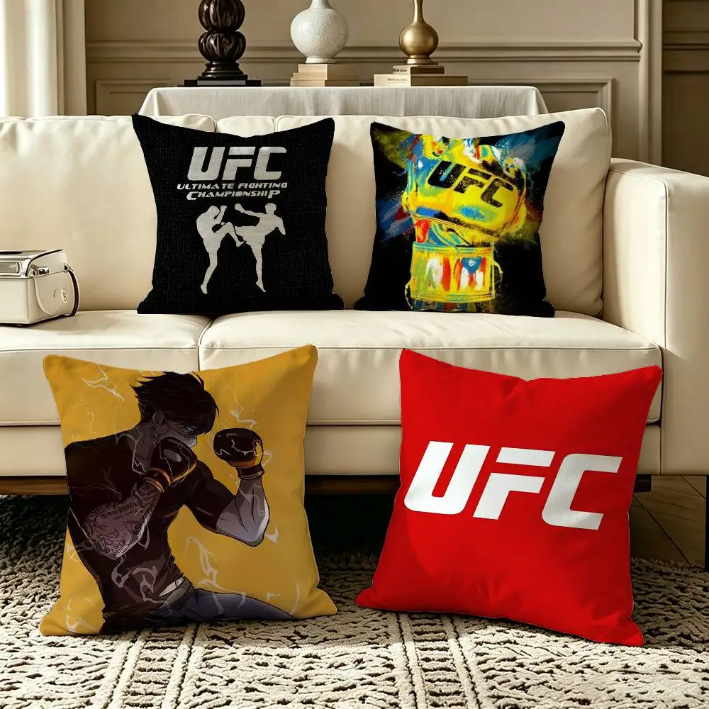 Combat UFC Logo Various Square Double-Sided printed Pillow Case Bedroom Bedside Pillow Sofa Cushion Cover