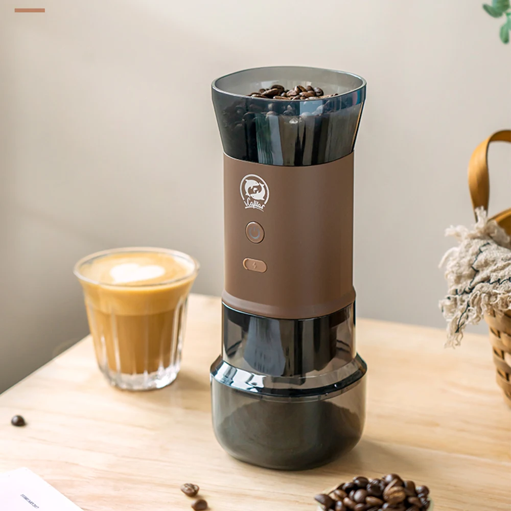 

iCafilas Electric Coffee Grinder SUS 420 Stainless Steel Grinding Core USB Charge Coffee Beans/Grains Mill Grinder