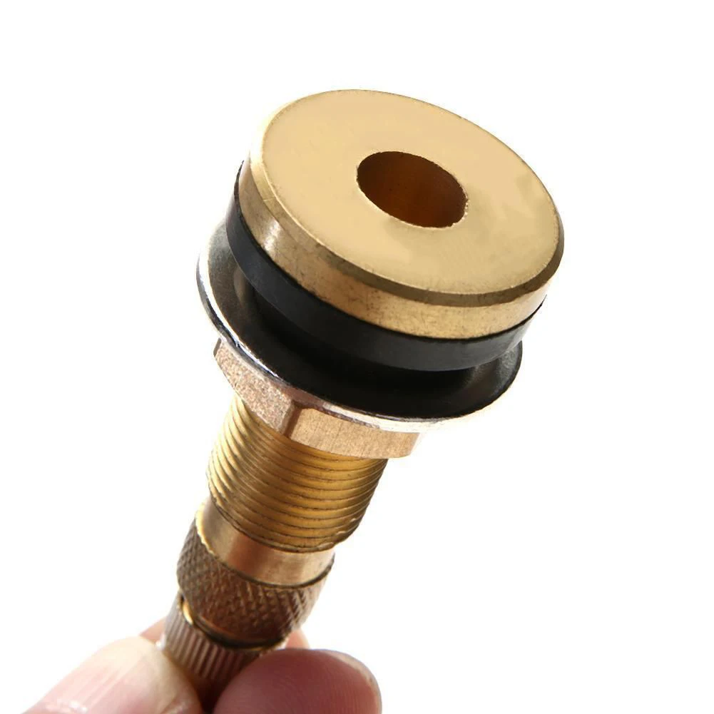 1pc Brass Tyre Valve Bolt In Stem Tubeless Valve Stem Cap For Agricultural Tractors Alloys Wheels Metal Car Van Tire Valve Stem