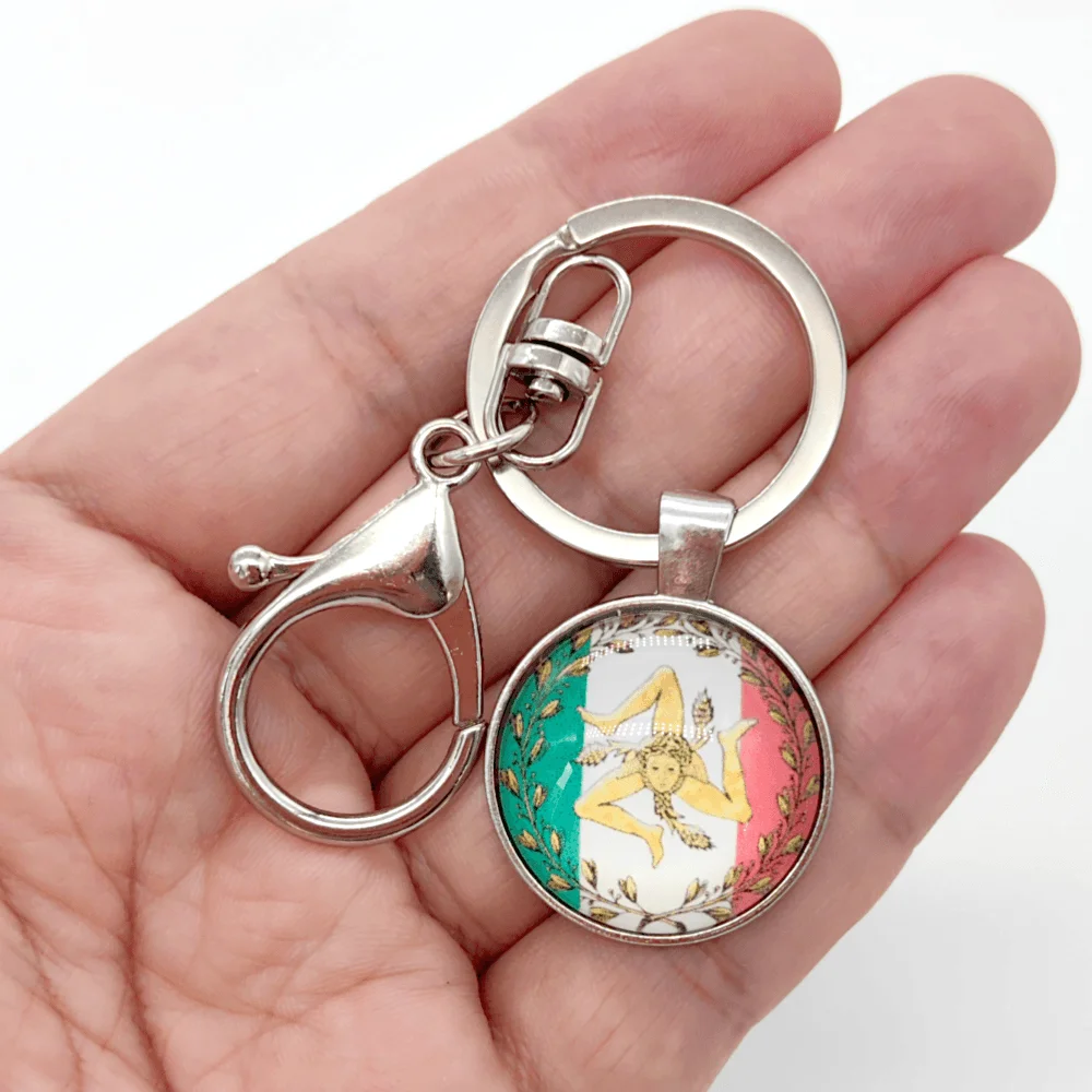 1Pc Sicilia Ethnic Keychain Backpack Keyring Souvenir Gifts