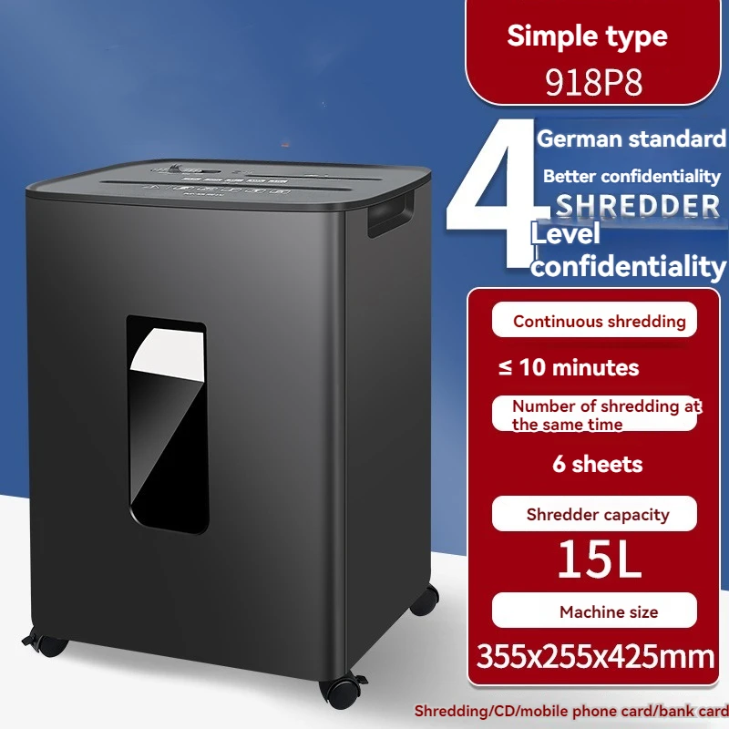 AEQ918P84 in 1 Multi-functional Shredder Office Automatic Home 15L Commercial High-power  Confidential Broken Card Broken