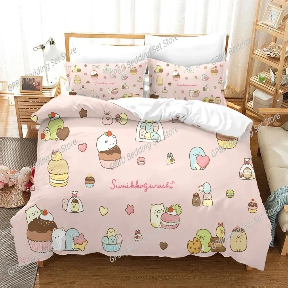 

Cartoon Sumikko Gurashi Comfortable Duvet Quilt Cover Pillowcase Bedding Set Children Bedroom Decoration Home Textile