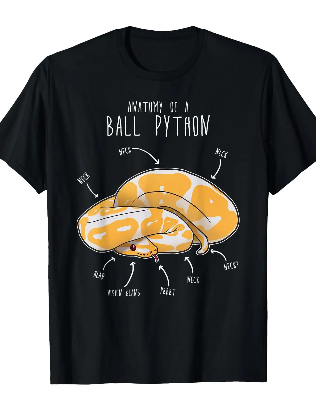 

Футболка с забавным рисунком анатомии альбиноса — повседневная одежда, юмористическая одежда, прочный принт, оригинальный топ