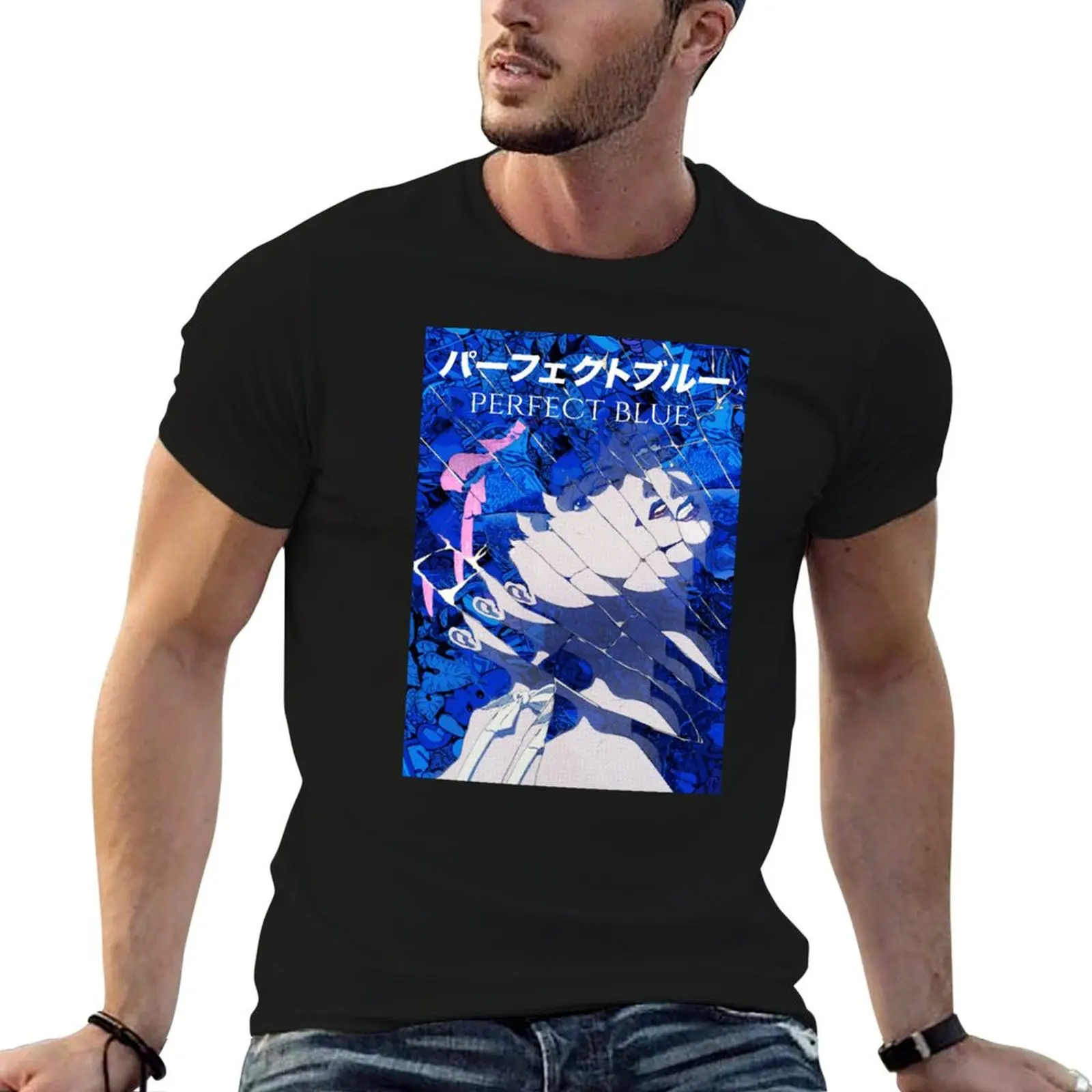 Perfect Blue Fan Art T-Shirt anime tshirt cotton tshirt 100% t shirts for man cotton T-shirt
