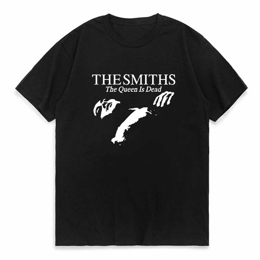 

Men Cotton T Shirt Summer Tops The Smiths "The Queen Is Dead" T-Shirt 1980's Indie Morrissey Bigger Size Homme T-shirt