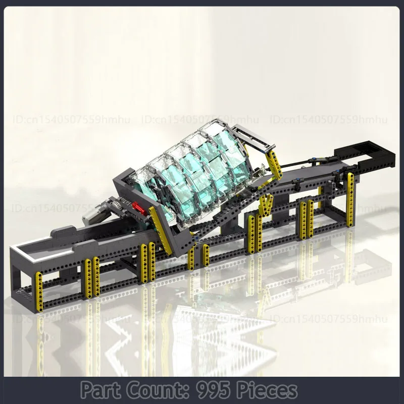 Bloques de construcción Moc GBC, transportador de tornillos, tecnología Type1, ladrillos, dispositivo de goteo, modelo de ensamblaje DIY, rompecabezas, juguetes, regalos