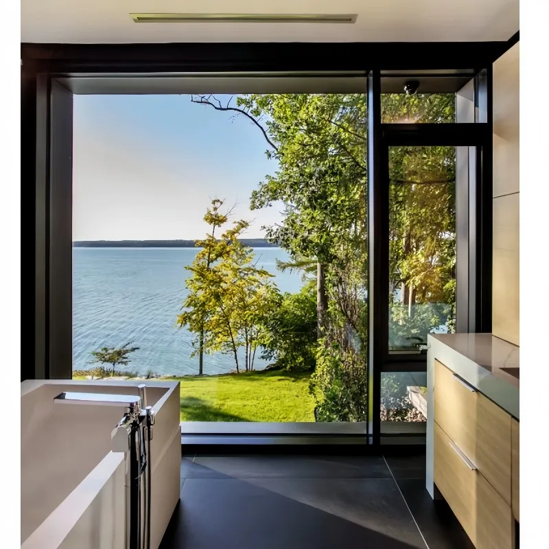 Customized Waterproof Hurricane Impact Exterior Double Tempered Glass Window Energy Efficient Aluminum Casement Window