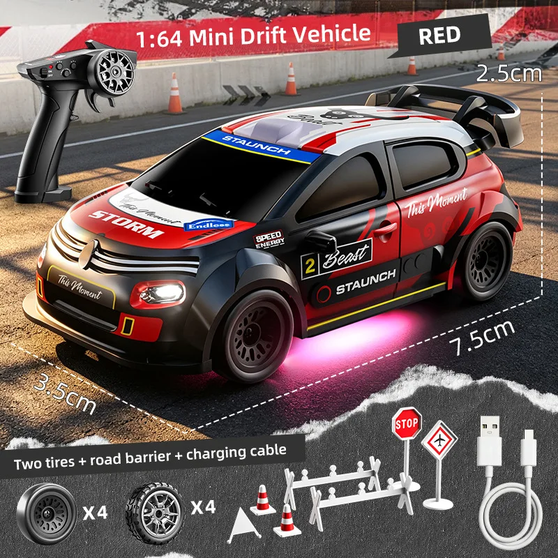 ZLL SG516 1:64 Remote Control 4WD Drift Car Desktop Competitive Drift Car Entry-Level Racing Toy for Boys Kids Toy Gift