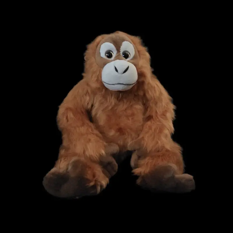 Simulated Gorilla Plush Toy Doll Cute Red-haired Gorilla Figurine Lifelike Animals Simulation Stuffed Doll Kawaii Toy Gifts