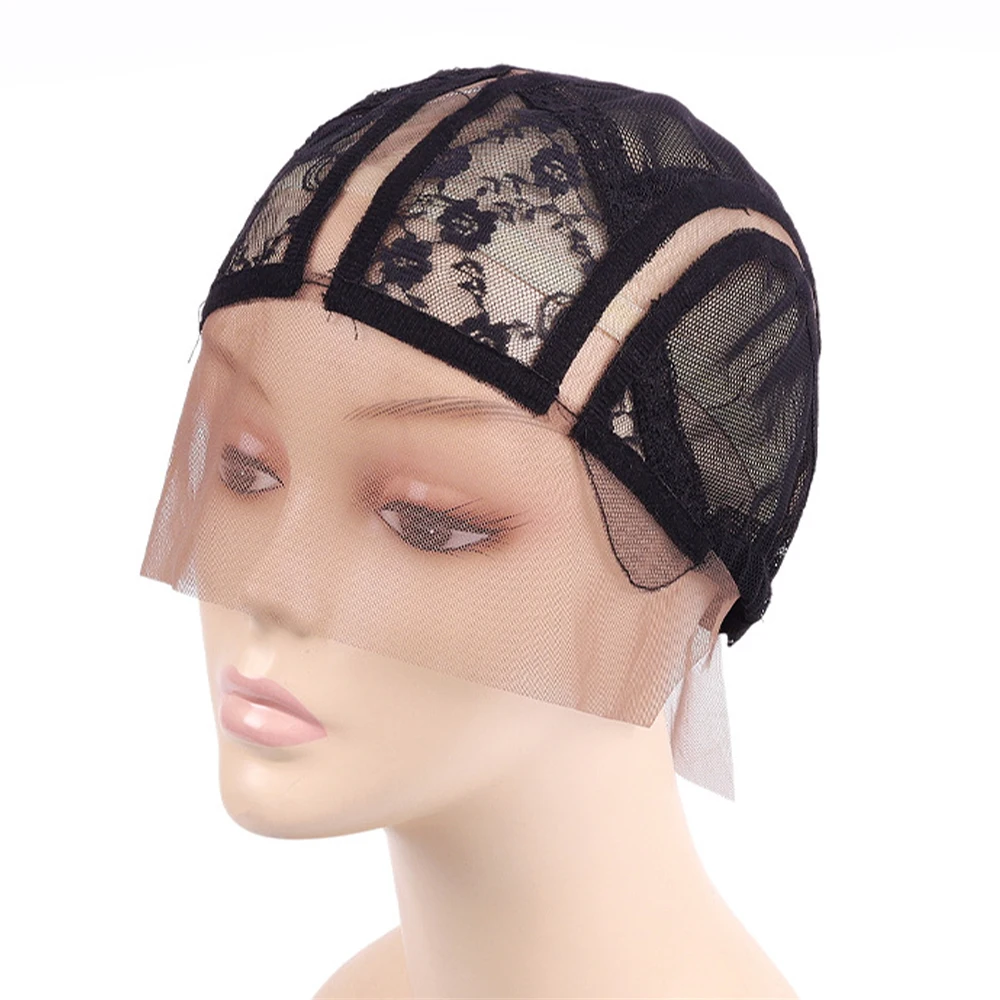 

Wig Cap Three Strands Braid Front Lace Wig Base Elastic Net Cap for Braiding Hair Accessory Mesh Hat