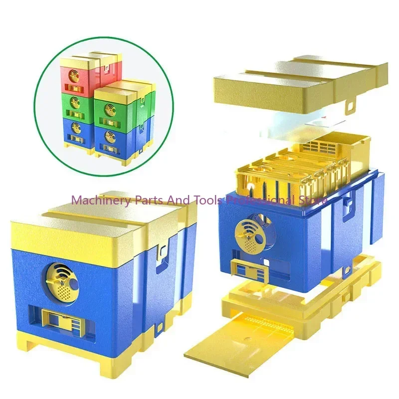 Durable and stackable plastic mating box for beekeeping