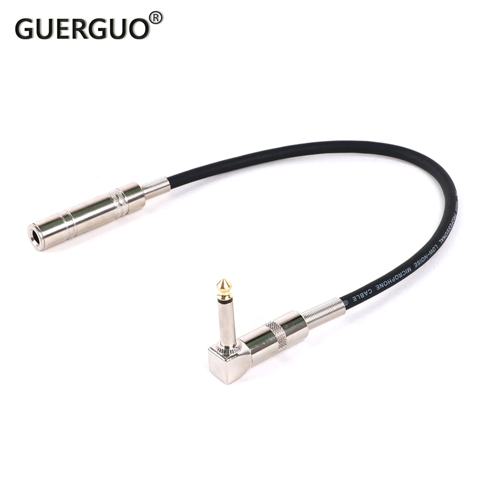 

1PC Right Angle TS Mono 6.35 Male to Female Audio Cable Line 90 Degree Bend Mono 6.5 Audio Extension Cable Cord M F TS 6.35 Wire