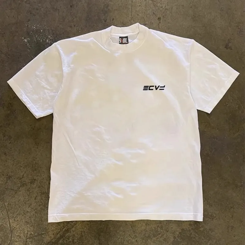 

Cheng Story Multi-260g Heavyweight Pure Cotton American Style Lettering Loose Short Sleeve Couple T-Shirts Men Women