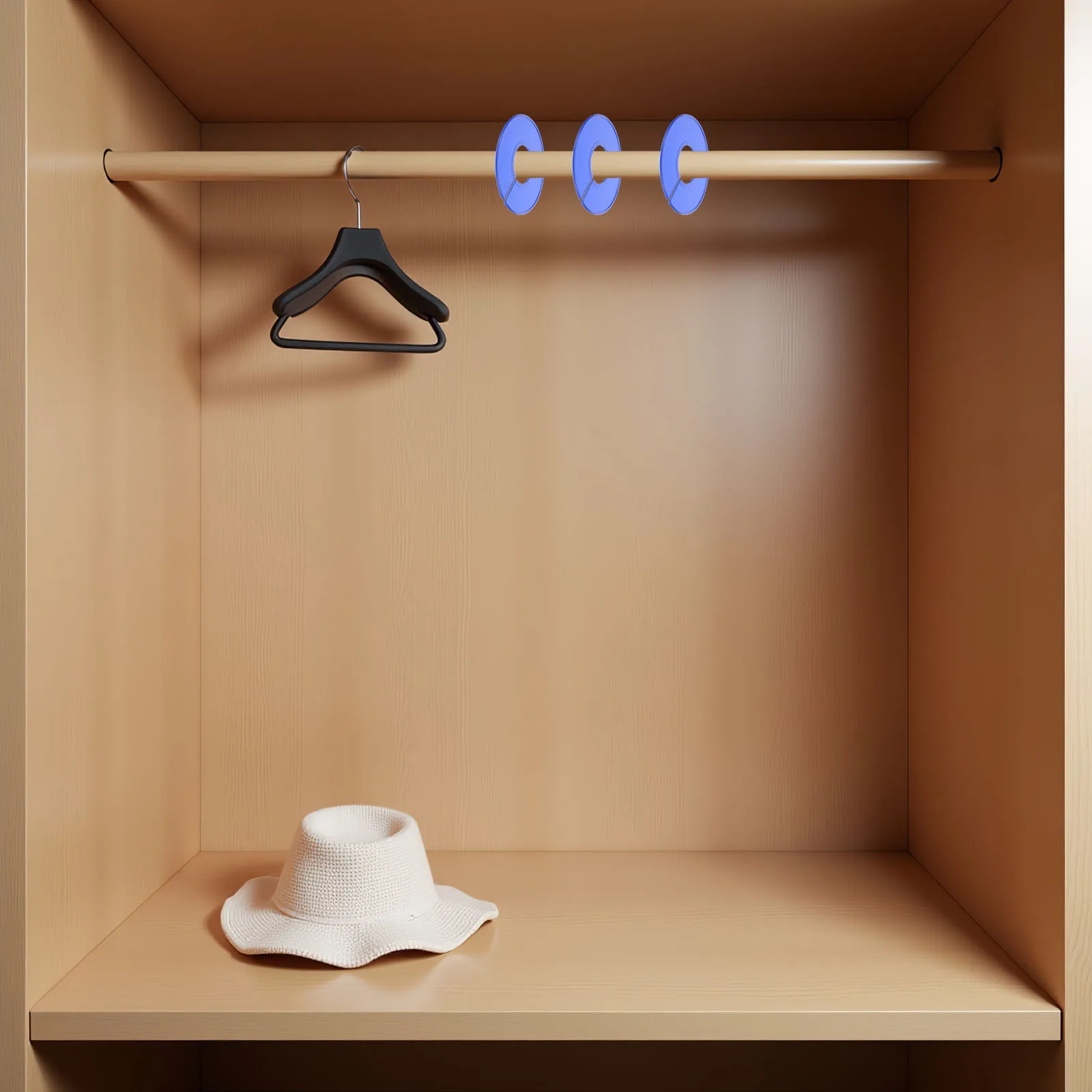 

20Pcs Clothing Size Dividers Round Plastic Closet Hanger Rod Organizers for Hanging Clothes Shelf Divider Storage Wardrobe