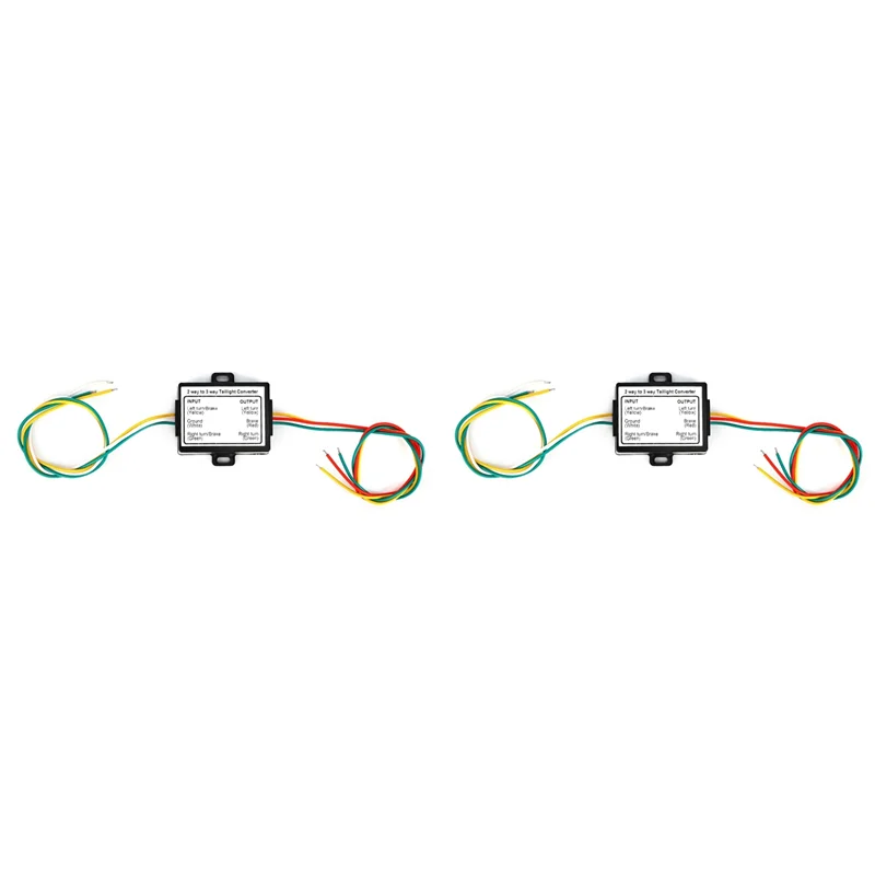 

ABUO-2X 2-To-3 Wire Splice Trailer Converter Electrical System Wire Harness Adapter US Type Tail Light Converter