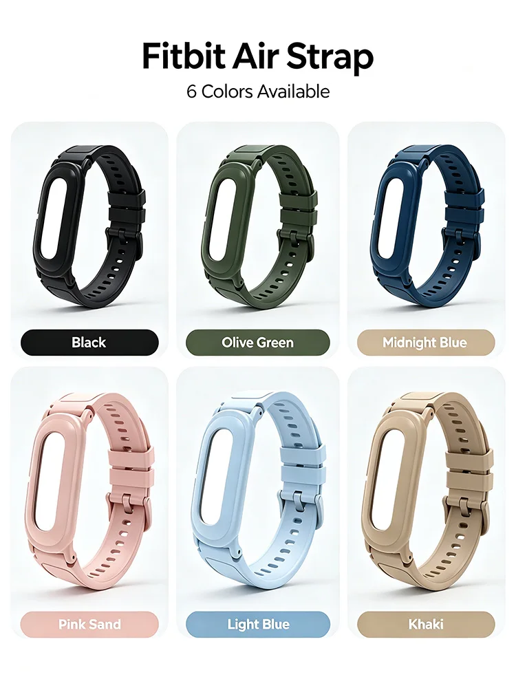 Silicone Strap For Fitbit Air Replacement Sport Band for Google Fitbit Air Bracelet  Watch Strap Adjustable Breathable Wristband