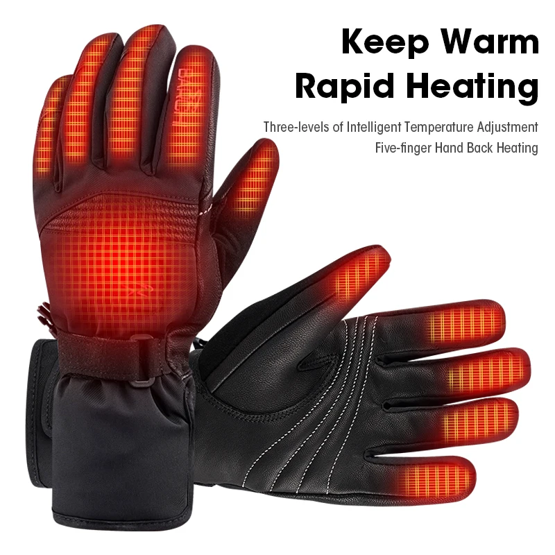 

SAVIOR Skiing Heated Gloves Winter Warm With Battery Case Outdoor Non-slip Heated Gloves Waterproof Gloves Touch Screen