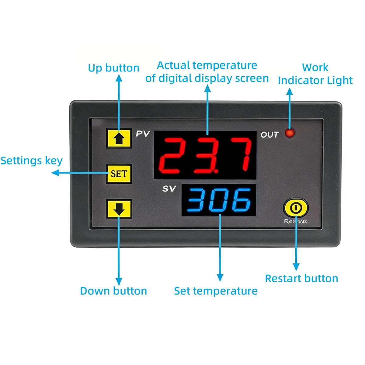 W3230 Termostato Digitale con - Temperature Sensor recensione e prezzo
