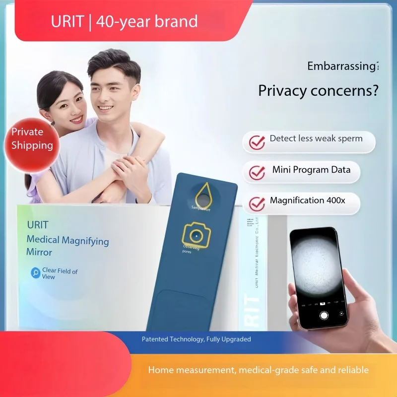 Ulet Home Male Fertility Self Test Kit, Medical Magnifier for Sperm Motility & Semen Concentration Detection