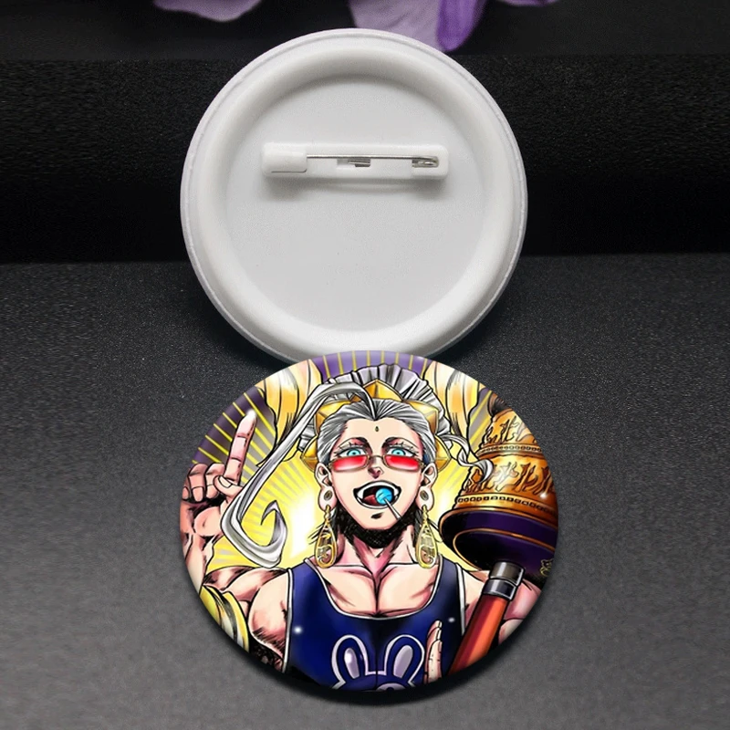 Record of Ragnarok Tinplate Pins Round Cartoon Snap-in Brooches for Backpack Accessories Anime Collection Badge Hat Decoration