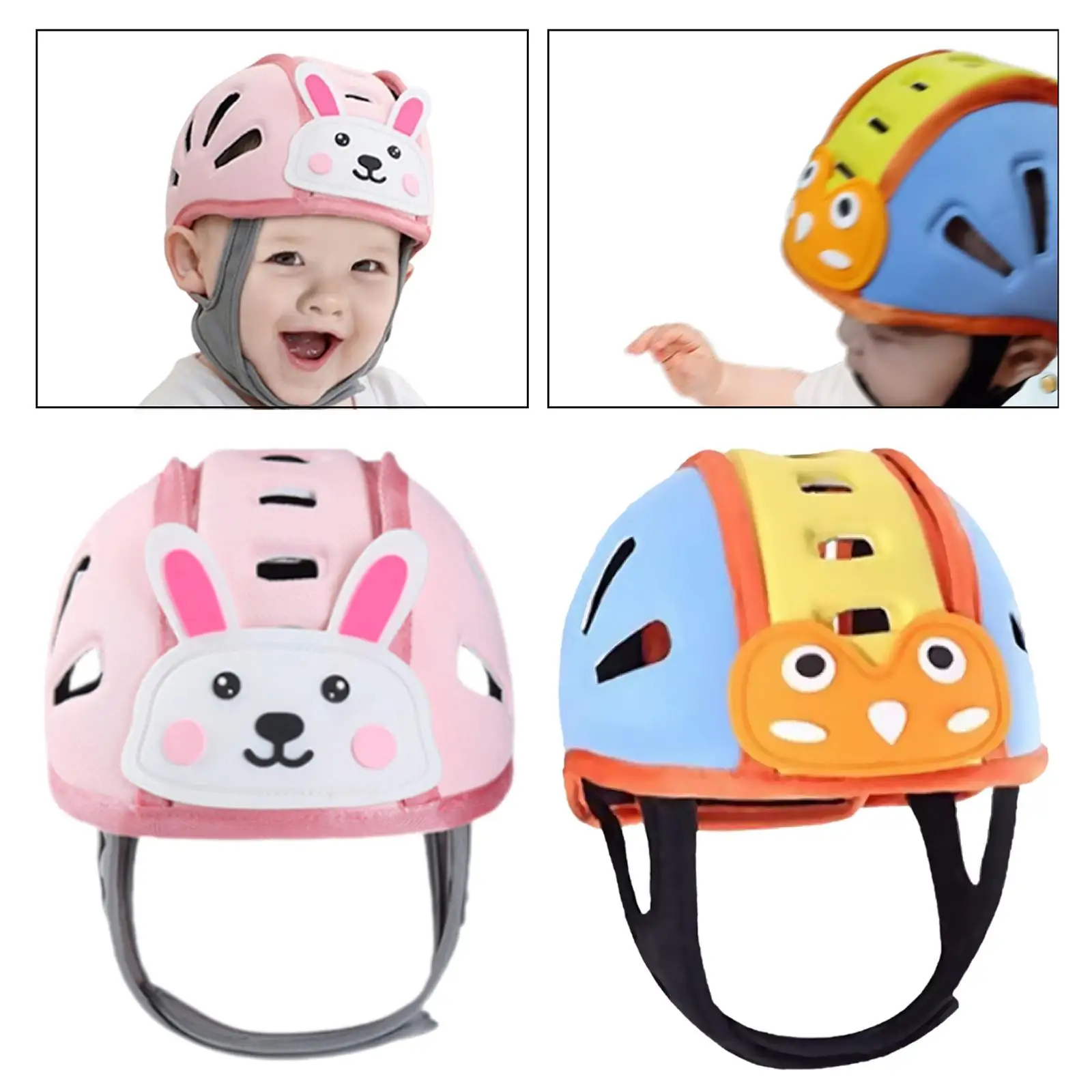 

Легкий защитный шлем для малышей из EVA, регулируемая защитная шапочка для ползания и бега