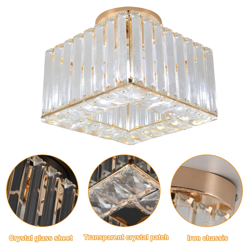 Led Pendant Light Modern Crystal Chandelier Kitchen Island Ceiling Lamp Dining Table Lustre Aisle Home Decor Corridor Fixture