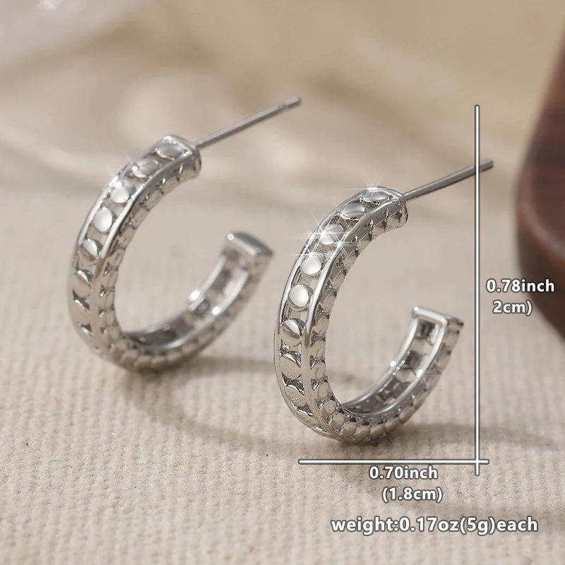 Vintage Silver Color Hand Carving Dangle Women's Earrings for Party Daily Wear