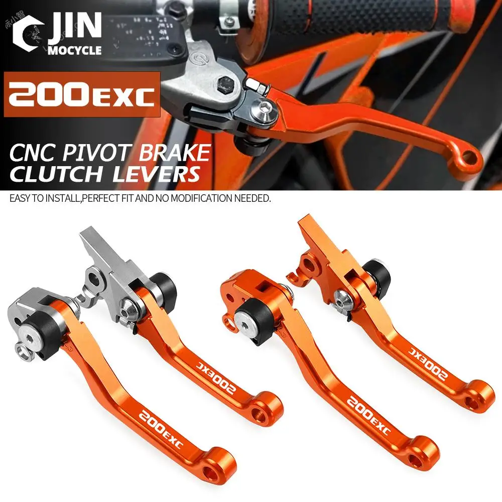 For K-T-M 200 EXC XC 2003-2016 250EXC 300 400EXC Motocross Foldable Pivot Dirt Bike CNC Brake Clutch Levers Cable Lever Handles