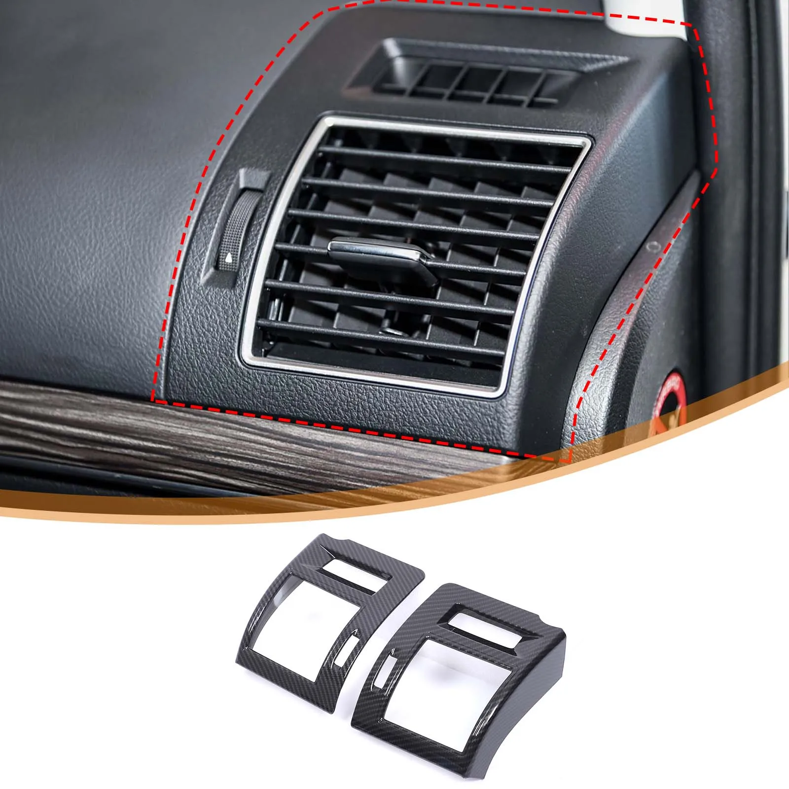 

For Toyota Prado 2018 car interior modification air conditioning side air outlet frame ABS available in multiple colors