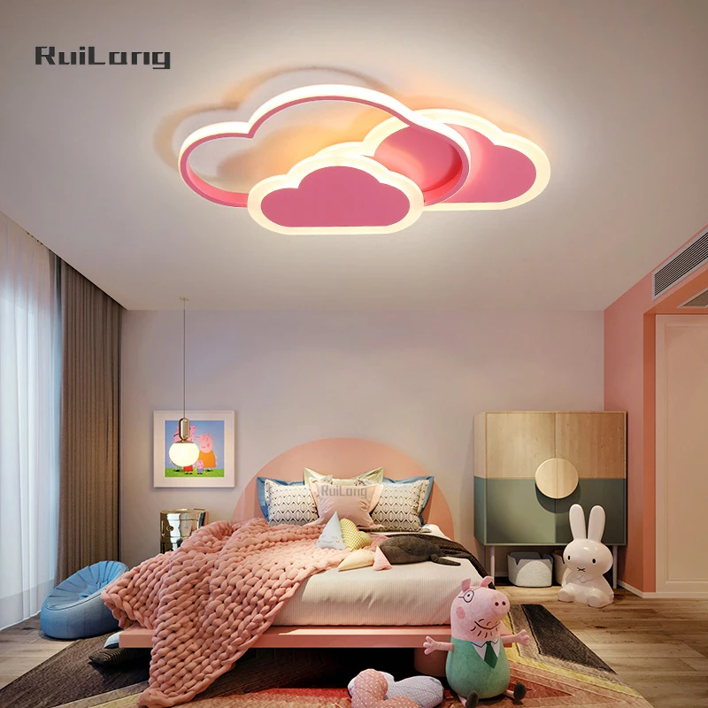 

Creative Clouds Led Ceiling Lights for Nursery Baby Boys Girl Bedroom Decor Pink Chandelier Kids Room Cloud Ceiling Lamp Plafon