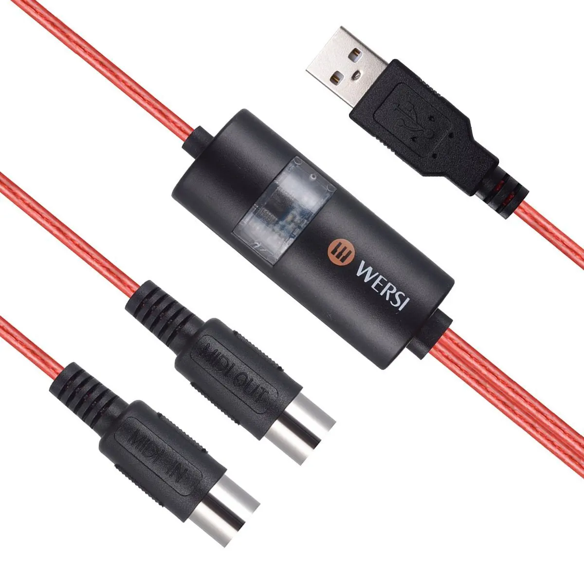 USB IN-OUT MIDI Cable Usb TO Midi Cable Electric Piano Drum Music Editing Cable