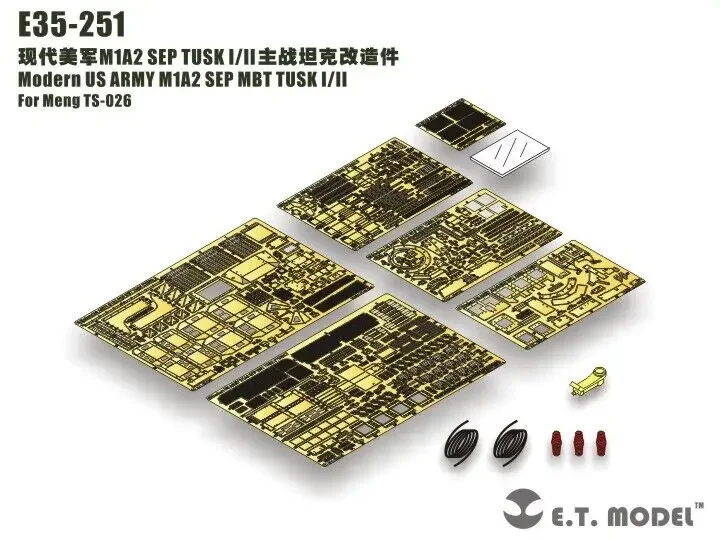 ET Model 1/35 E35-251 Modern US ARMY M1A2 SEP MBT TUSK I/II Detail Up part 35251