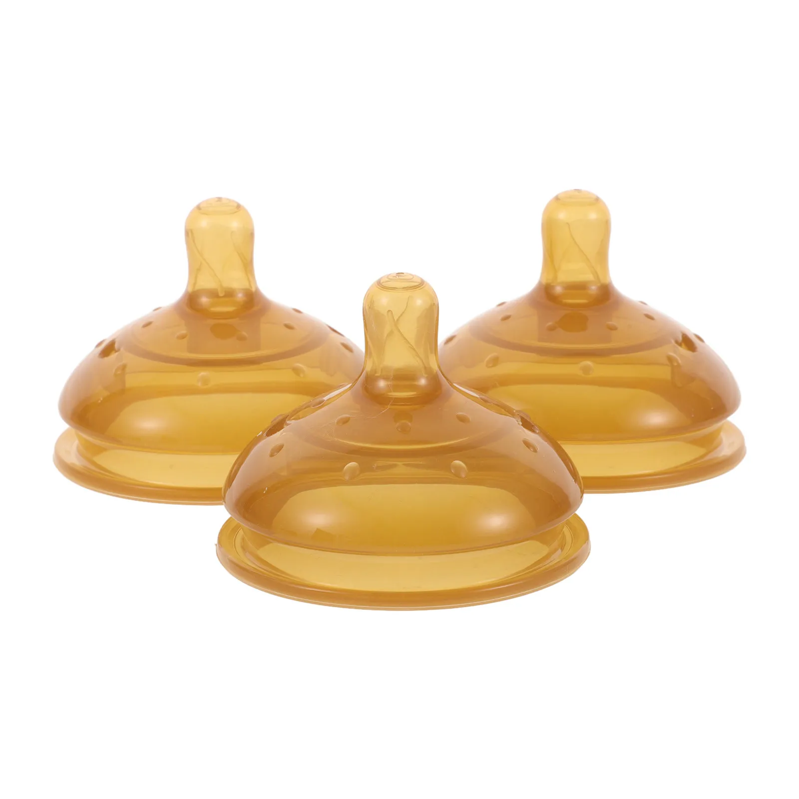 

3Pcs Silicone Baby Bottle Nipples Ergonomic Design for Newborns Natural Breastfeeding Simulation Comfort Nursing Replacement