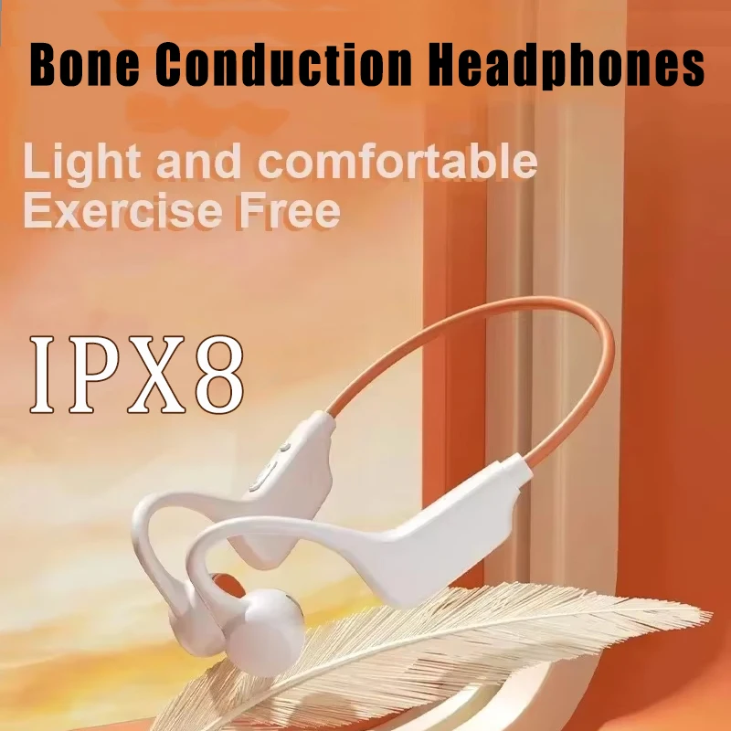 Bezprzewodowe słuchawki G1 z przewodnictwem kostnym, wodoodporne IPX8, MP3 32GB, Bluetooth 5.4, z mikrofonem, do pływania, sportu i fitnessu. — zdjęcie produktu 3