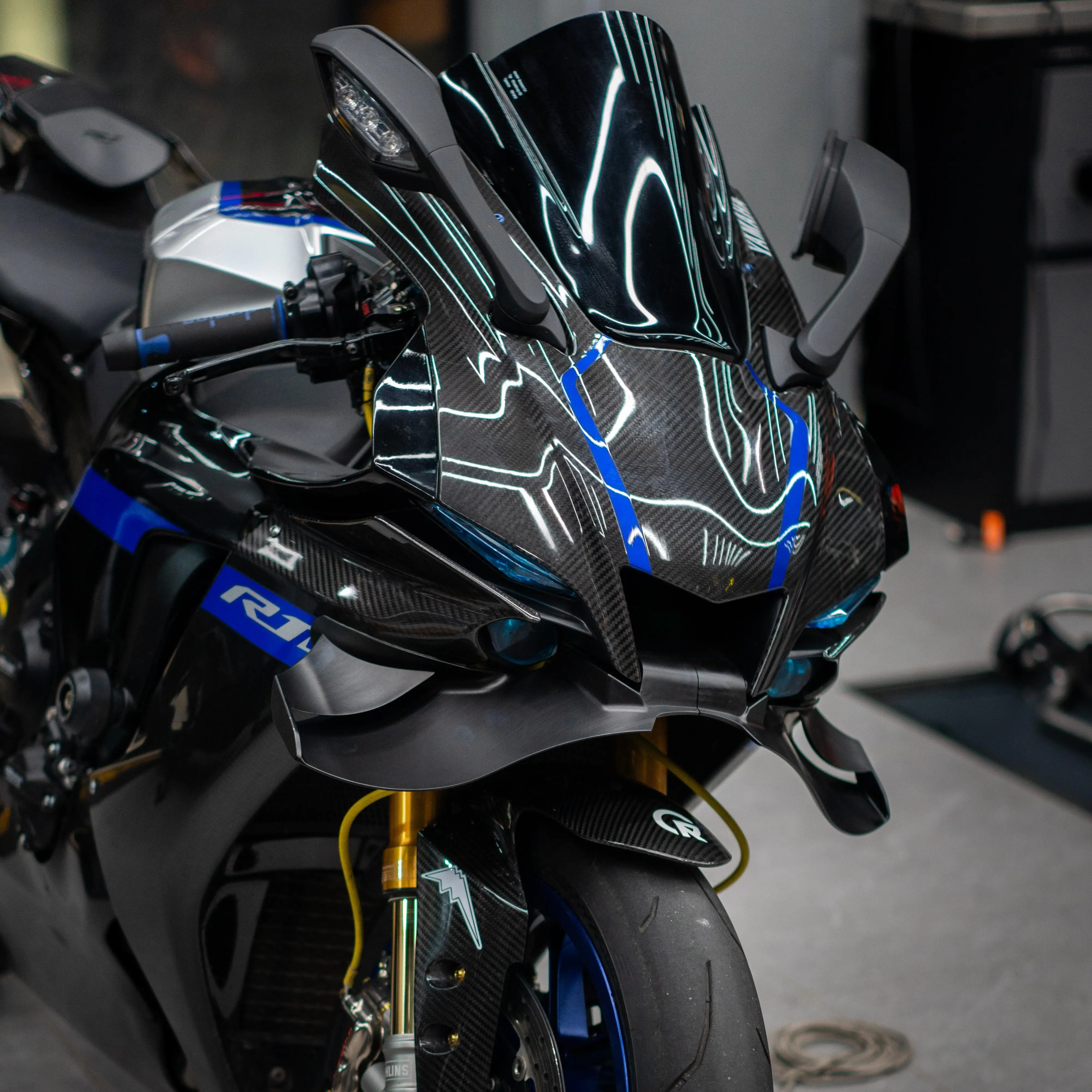 For YAMAHA YZF-R1 / R1M 2020-2025 2026 Wind Wing Aerodynamics Fairing Winglets R1 R1M Front Spoiler Lower spoiler Front Lip