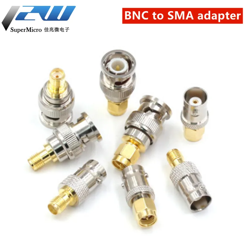 1Pcs BNC To SMA Connectors Type Male Female RF Connector Adapter, Test Converter Kit Transmission Cables SMA To BNC Connector BN
